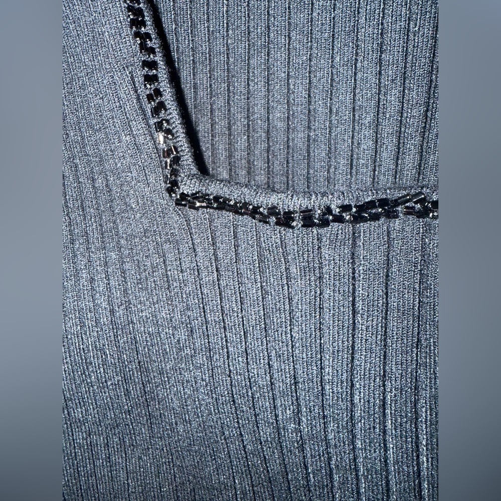 4/$20 - BELLDINI Black Ribbed Knit Tank- Size XL - Picture 3 of 4
